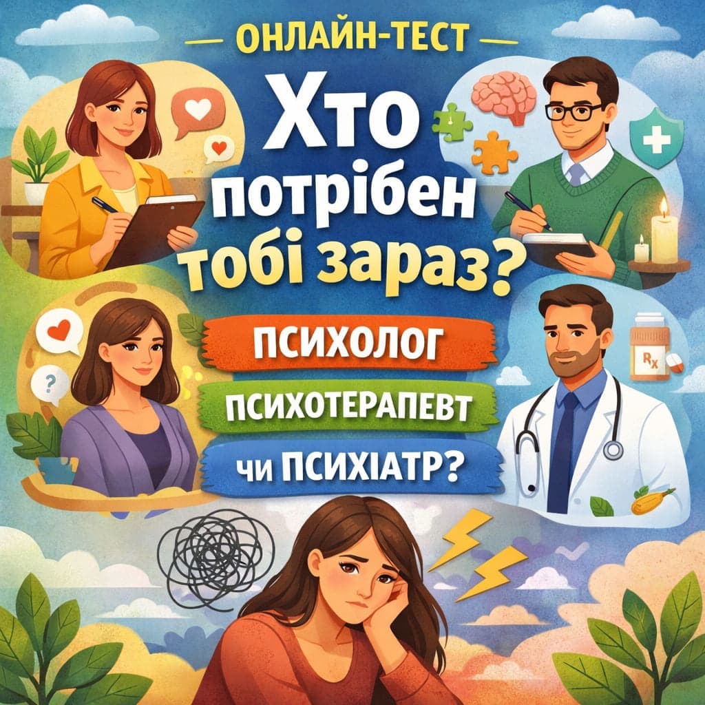 Хто потрібен тобі зараз — психолог, психотерапевт чи психіатр