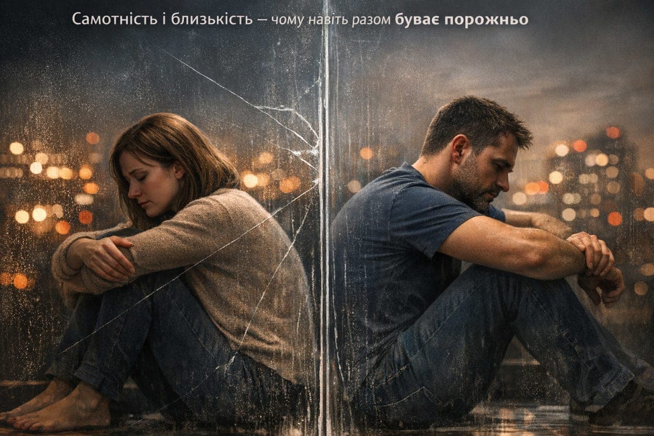 Самотність поруч із близькою людиною, емоційна дистанція, психотерапія і шлях до внутрішнього спокою та відновлення. Підтримка психолога у Києві – AlmaSpace