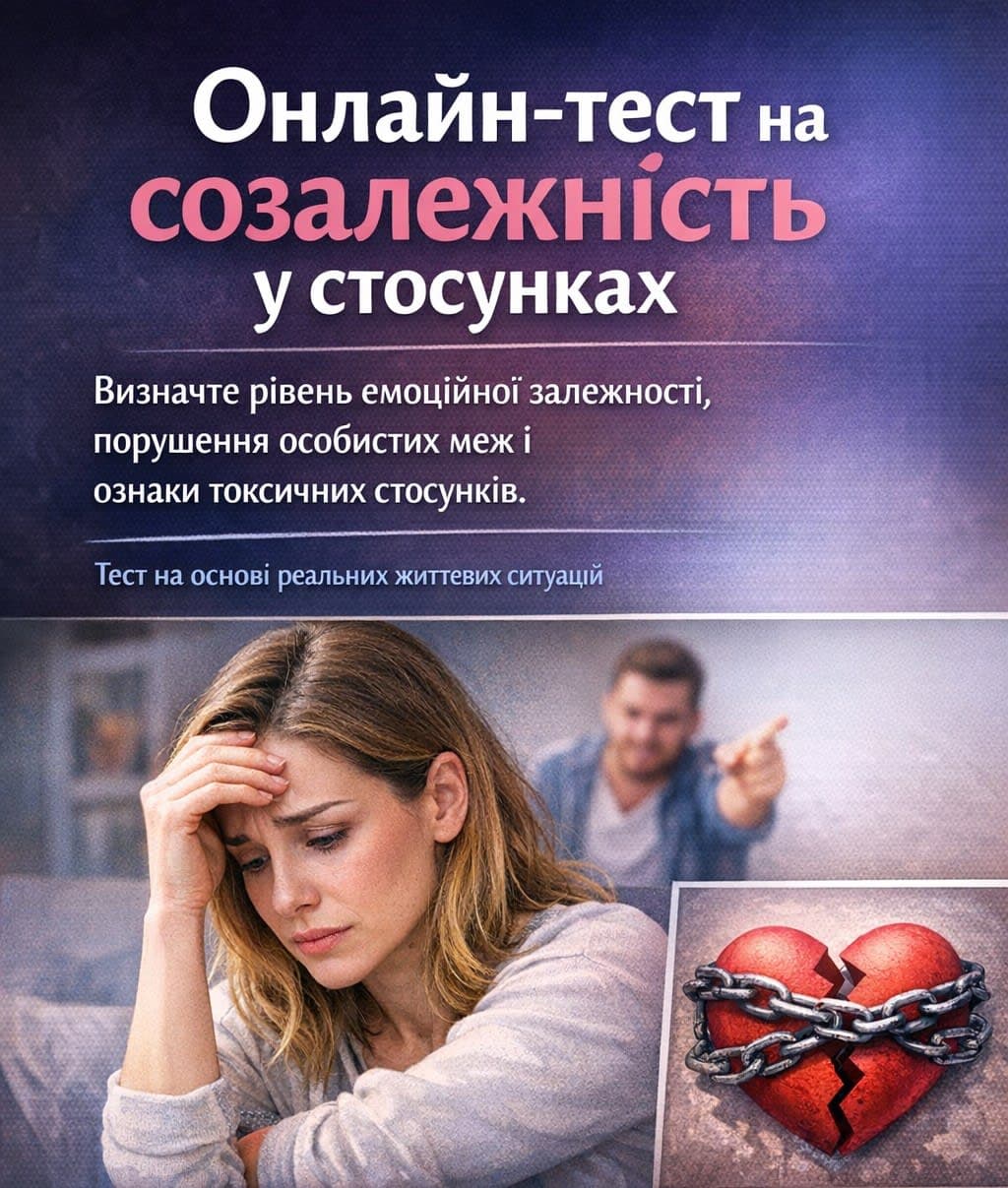 Созалежність у стосунках. Тест онлайн
